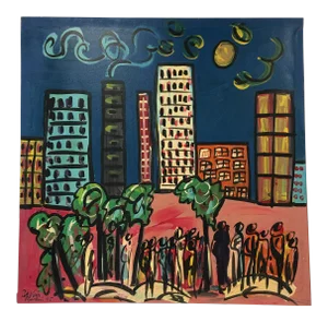 Peter Robert Keil "Moon Over Miami" Painting