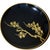 Set of Six Vintage Black Maki-E Lacquer Art Kyoto Japan Decorative Plates Hand Painted Gold Botanical Floral Patterns For Sale - Image 4 of 18