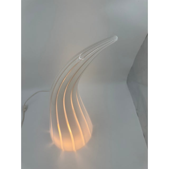 Mid-Century Modern Late 20th Century Vetri Italian Murano Style Glass Lamp For Sale - Image 3 of 7
