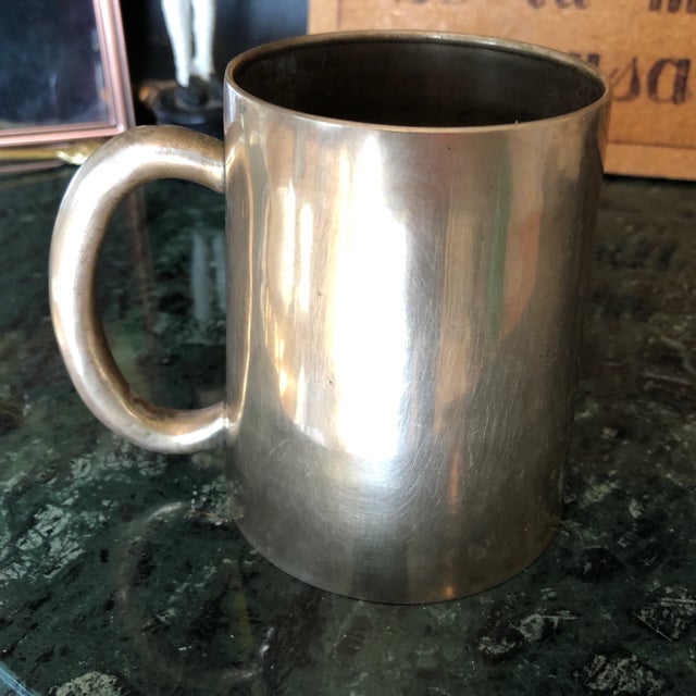 Metal 1950s Solid Brass Artist Cup For Sale - Image 7 of 7