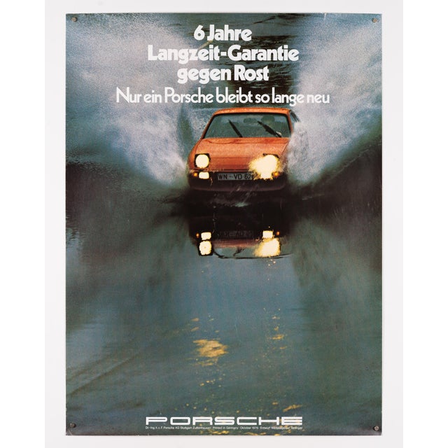 Modern Porsche 6-Year Long-Term Warranty Poster by Strenger Advertising Agency, 1976 For Sale - Image 3 of 9