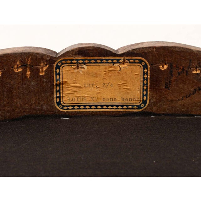 Brown Louis XV Style Flame Stitch Upholstered Stool For Sale - Image 8 of 8