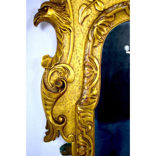 French Carved and Gilded Wood Wall Mirror with Cherub & Acanthus Design For Sale - Image 3 of 6