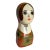Vintage Gemma Taccogna Mexican Papier-Mâché Folk Art Female Bust Sculpture For Sale