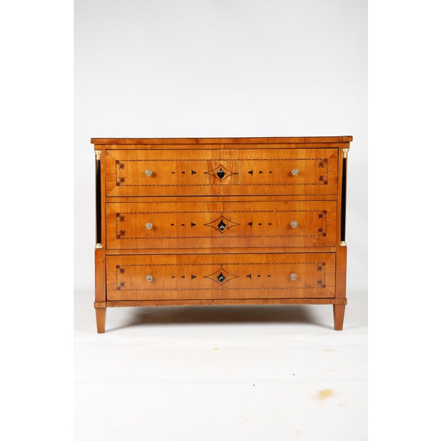 Early Biedermeier Inlaid Cherrywood Chest of Drawers, 1815 For Sale - Image 16 of 18