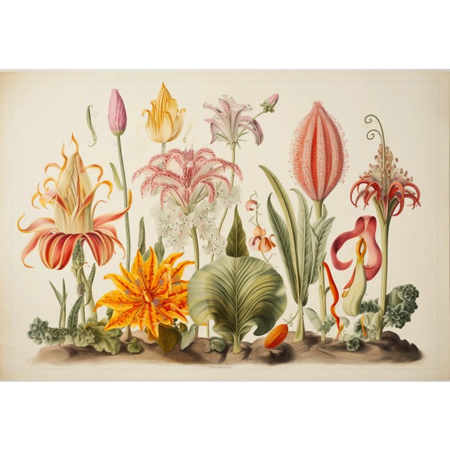 Set of 4 Botanical Prints — Hortus Floridus Style Flowers, Unframed For Sale - Image 4 of 8