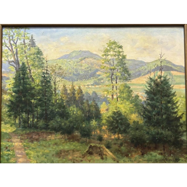 Piet Hein Eek Heinrich Dietzsch, Alheimer, 1956, Oil Painting on Canvas, Framed For Sale - Image 4 of 12