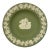 Vintage 1970 Wedgwood Cream on Celadon Jasperware Round Catch-All Tray - Cupid Asleep For Sale