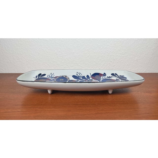 Mid-Century Modern Danish Porcelain Tenera Bowl with Bird Design by Kari Christensen for Aluminia Royal Copenhagen, 1960s For Sale - Image 3 of 18