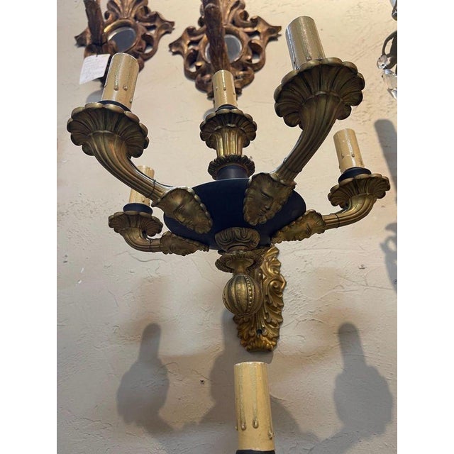 Traditional 19th Century French Empire Wall Sconces - a Pair For Sale - Image 3 of 6