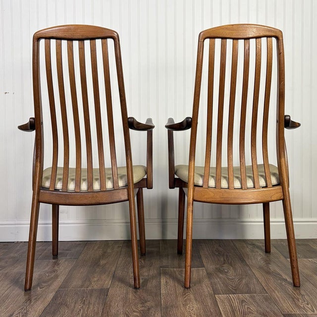 Mid 20th Century Pair of Vintage Mid-Century Modern High Back Armchairs For Sale - Image 5 of 12
