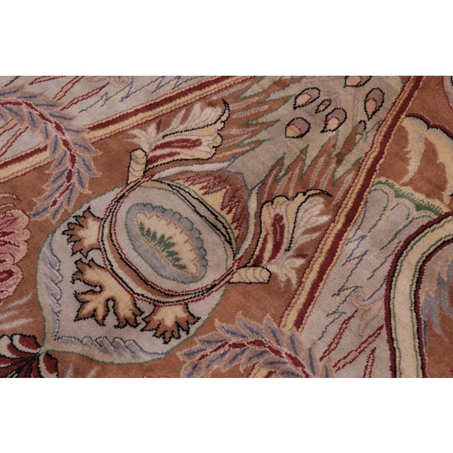 Shabby Chic Art Nouveau Inspired 1990's Firdous Pak-Persian Gray/Black Wool Rug - 10'0'' X 13'9'' For Sale - Image 3 of 9