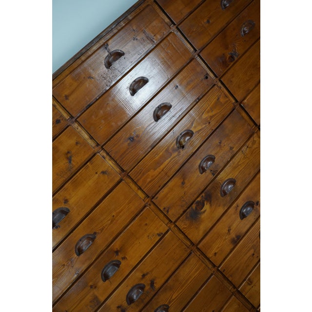 Dutch Pine Industrial Apothecary / Workshop Cabinet, 1950s For Sale - Image 9 of 18