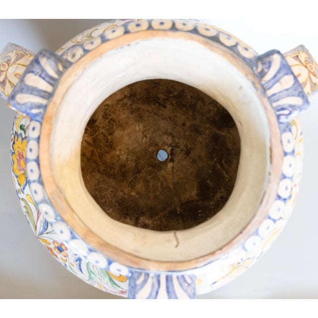 19th Century Italian Majolica Jardiniere Planter on Pedestal Stand For Sale - Image 13 of 15