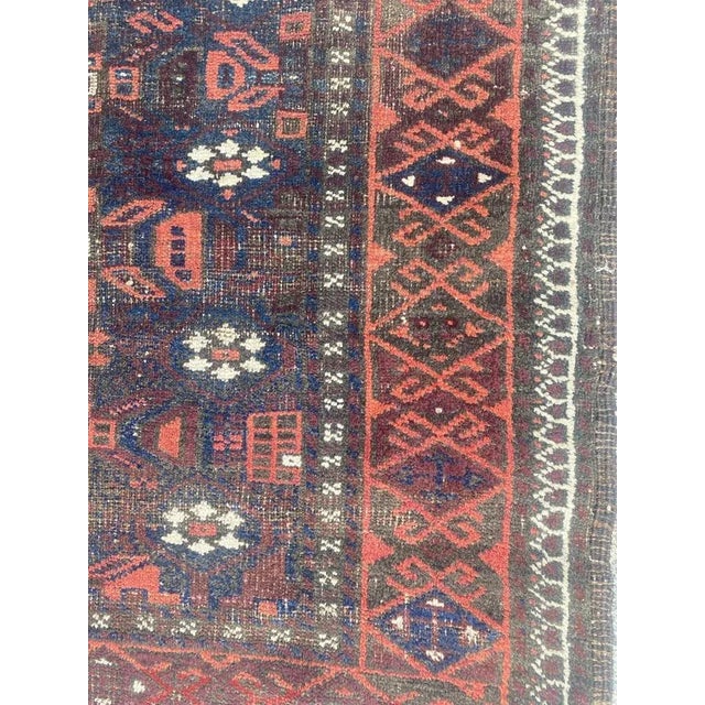 Antique Turkmen Baluch Rug For Sale - Image 9 of 18