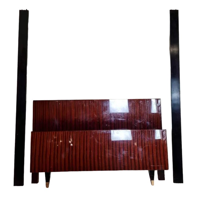 Large Vintage Center Bed in Mahogany, 1960s For Sale