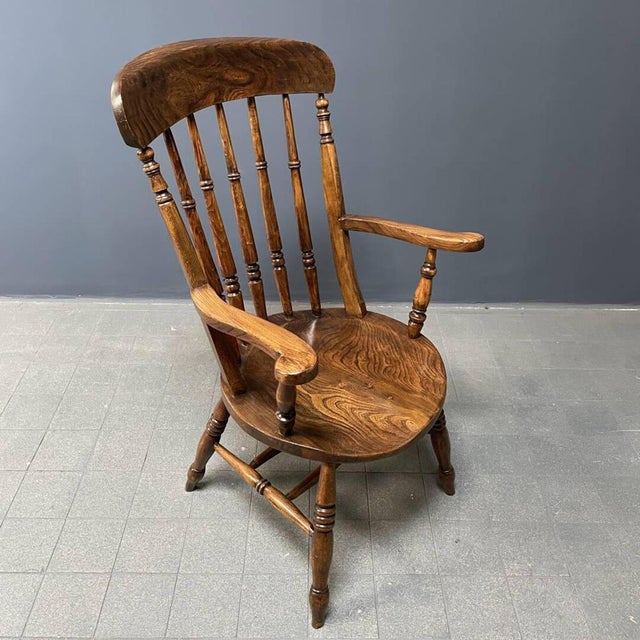 Antique English Elm Windsor Chair For Sale - Image 17 of 18