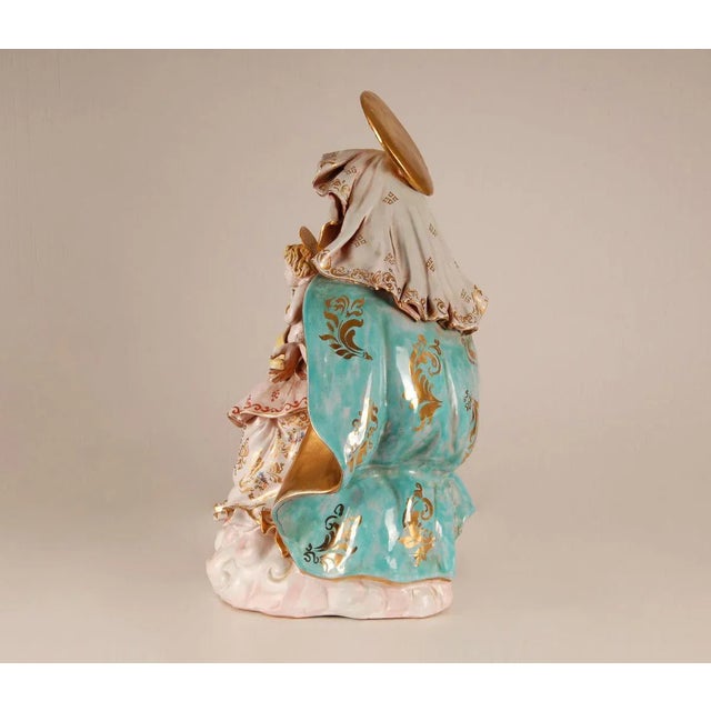 Mid-Century Italian Madonna & Child Sculpture by Eugenio Pattarino, 1960s For Sale - Image 9 of 11