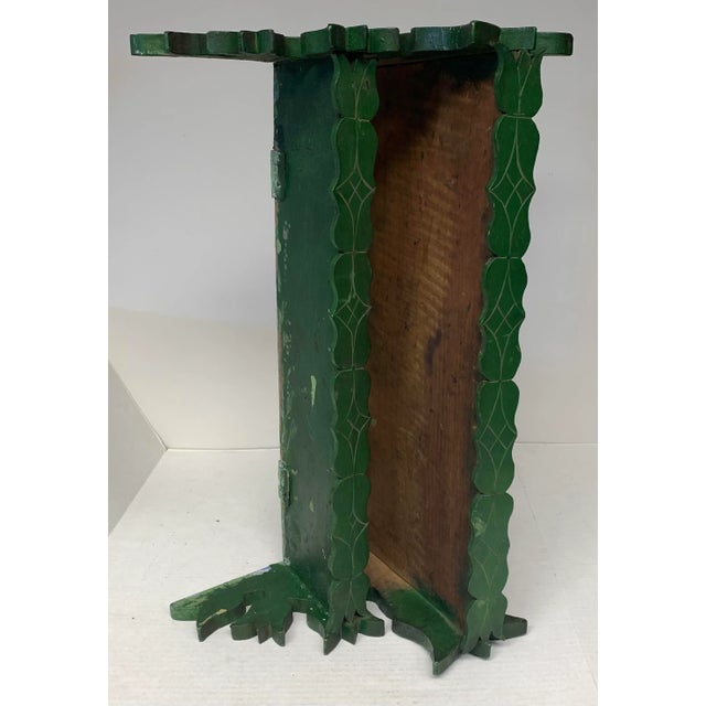 1930s Handmade Kitchen Shelf With Tulip Flowers Folk Art For Sale - Image 12 of 12