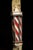 1920s Koken Stained-Glass Illuminated Wall-Mounted Barber Pole For Sale - Image 4 of 15