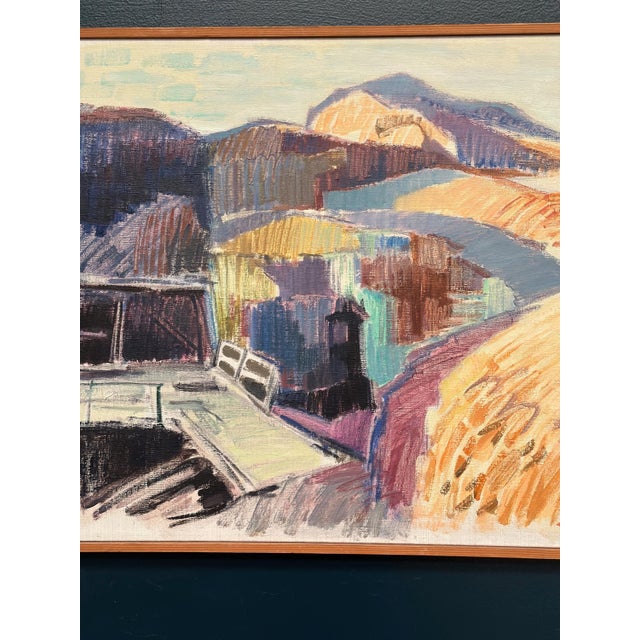 Gustaf Höglund, Mine at Silfhyttan, Dalarna, Framed, 1960s, Oil Painting on Canvas, Framed For Sale - Image 4 of 18