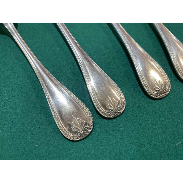 Large Silver-Plated Forks with Malmaison Pattern from Christofle, Set of 4 For Sale - Image 5 of 6