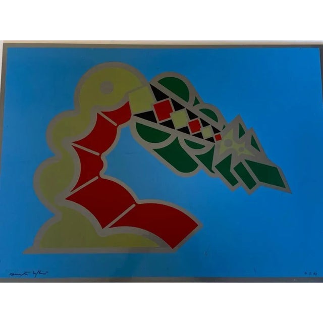 Artist's proof by Renato Volpini for this dreamlike element, screen printing on plastic plate. Certificate of authenticity...