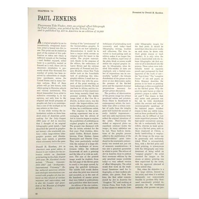 Abstract Paul Jenkins Lithograph 1969 For Sale - Image 3 of 4