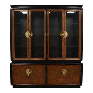 Vintage Century Chin Hua Chinoiserie Dual Display Cabinet, Attributed For Sale