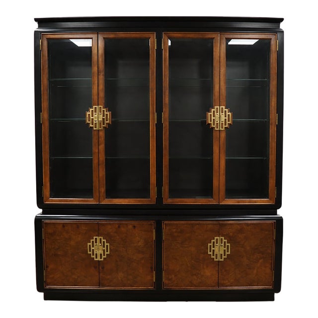 Vintage Century Chin Hua Chinoiserie Dual Display Cabinet, Attributed For Sale