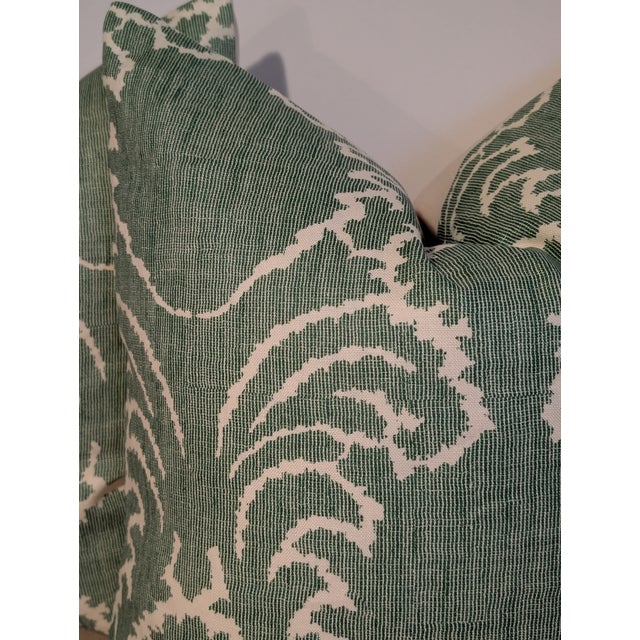 Textile Soane Britain Pineapple Thread 22" Emerald Pillows For Sale - Image 7 of 7