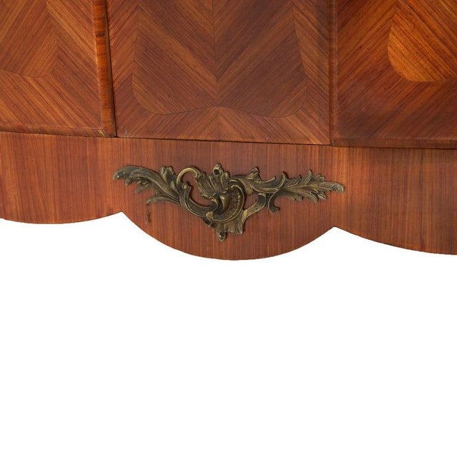 Antique French Kingwood, Marble & Satinwood Marquetry Armoire C1910 For Sale - Image 15 of 18
