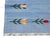 Casa Cosima Handmade Cotton Vegetable Dyed Flat Weave Area Rug, Sky Blue Leaf Dhurrie - 8'x10' For Sale - Image 4 of 13