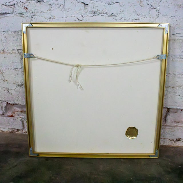 Late 20th Century Abstract Modern Watercolor Painting With Gold Frame Signed by John H Chen For Sale - Image 17 of 18
