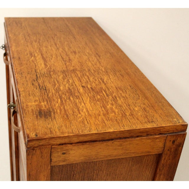 Vintage Filing Cabinet in Oak, 1930s For Sale - Image 9 of 11