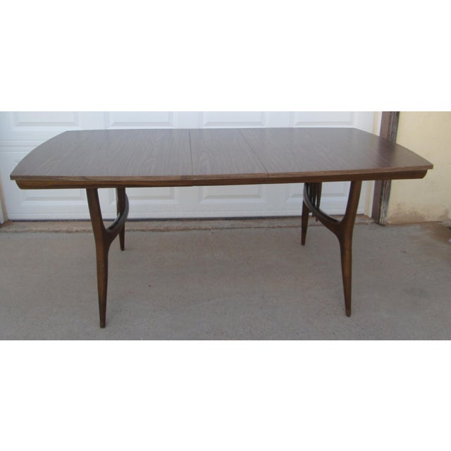 Mid Century Modern Holman Furniture Manufacturing Co Walnut Dining Table For Sale - Image 11 of 18