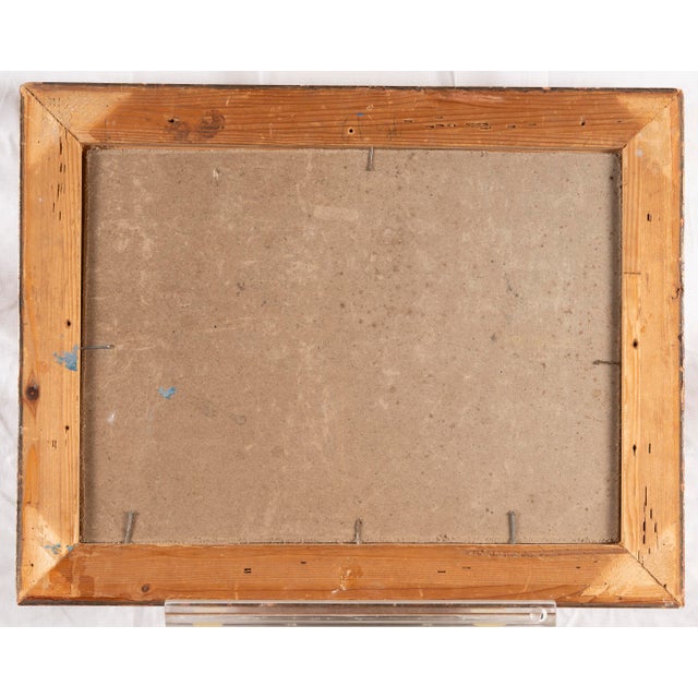 Unknown, Bridge and Fishermen, 1800s, Oil on Board For Sale - Image 7 of 8