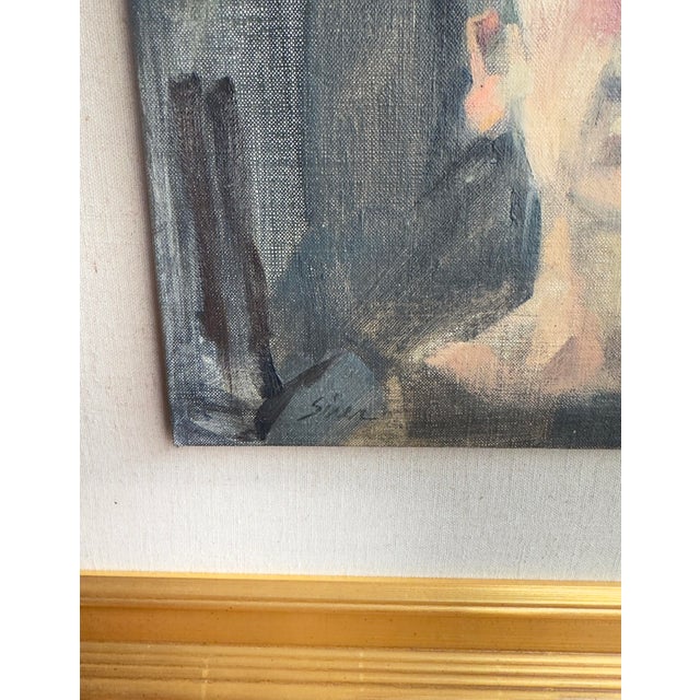 Forest Green Maggie Siner Untitled Impressionist Portrait For Sale - Image 8 of 8