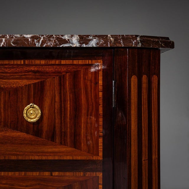 Purple Faux Commode with Marble Top, 1800s For Sale - Image 8 of 11