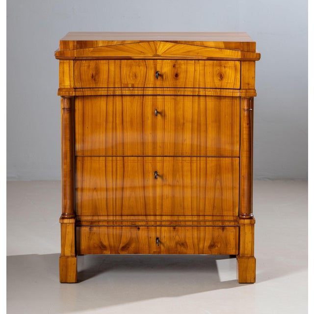 Wood 19th Century Biedermeier Chest of Drawers For Sale - Image 7 of 12