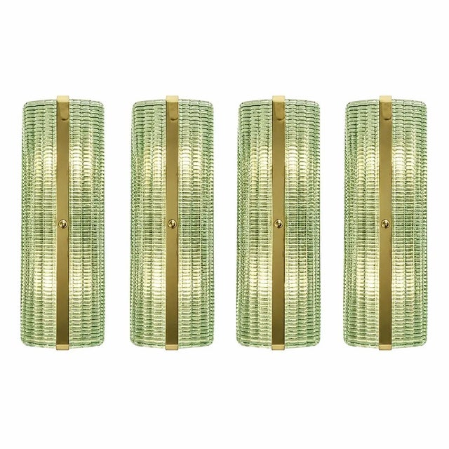 Rectangular Murano Glass Wall Sconces with Chrome Finish by Simoeng for Simoeng, Set of 4 For Sale - Image 10 of 11