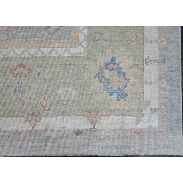 Turkish Oushak Rug 12' x 15'2" For Sale - Image 4 of 8