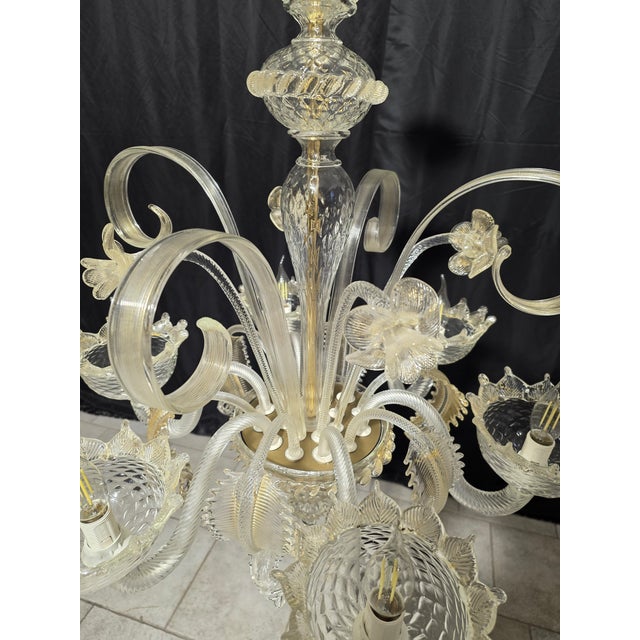 Murano Glass Chandelier, 1980s For Sale - Image 11 of 14