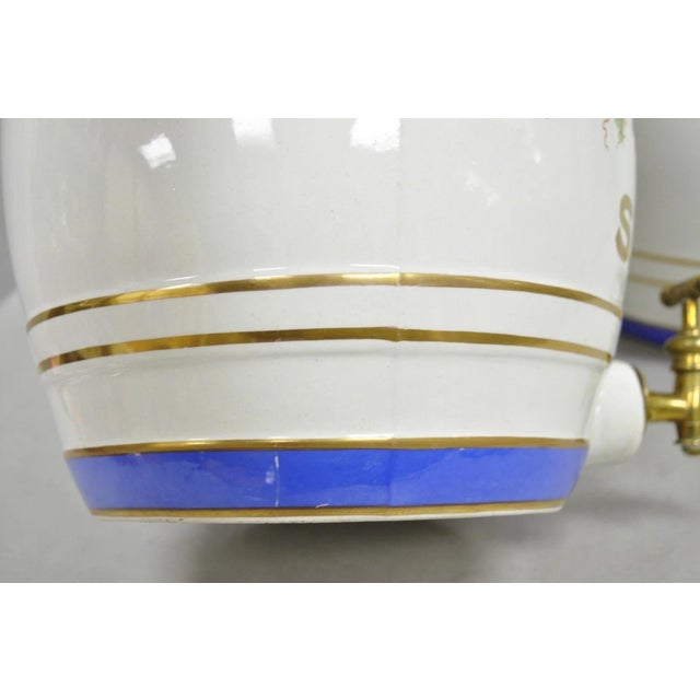Antique Loftus London English Victorian Porcelain Spirits Whisky Barrels - Pair For Sale - Image 16 of 18