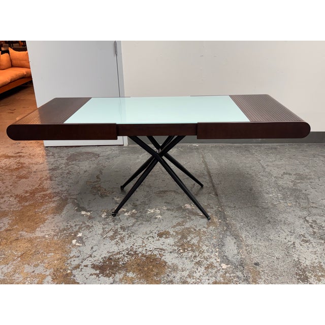 Design Plus Gallery presents a Modular Glass Top Table from Cattelan Italia. The rectangular top combines a frosted glass...