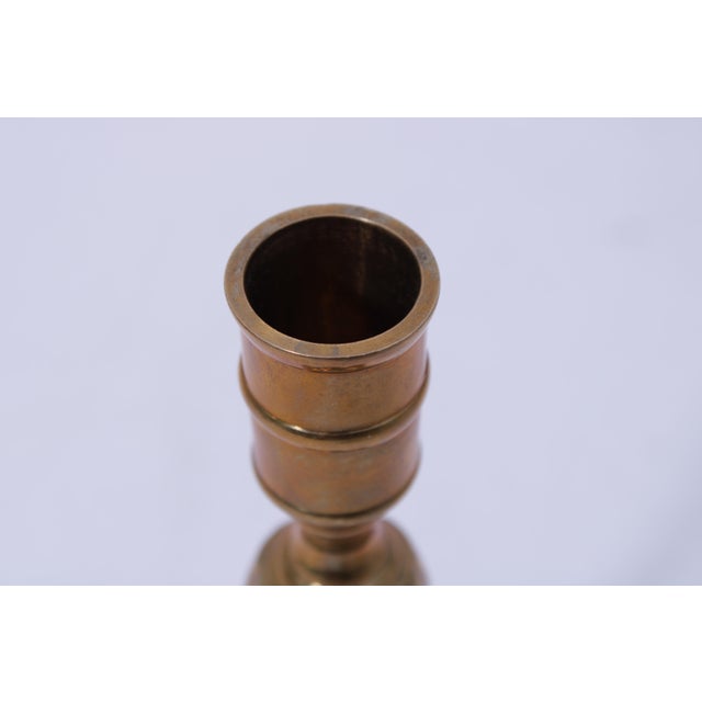 1980s Pair of Mottahedeh Winterthur Collection Brass Candlesticks For Sale In Philadelphia - Image 6 of 12