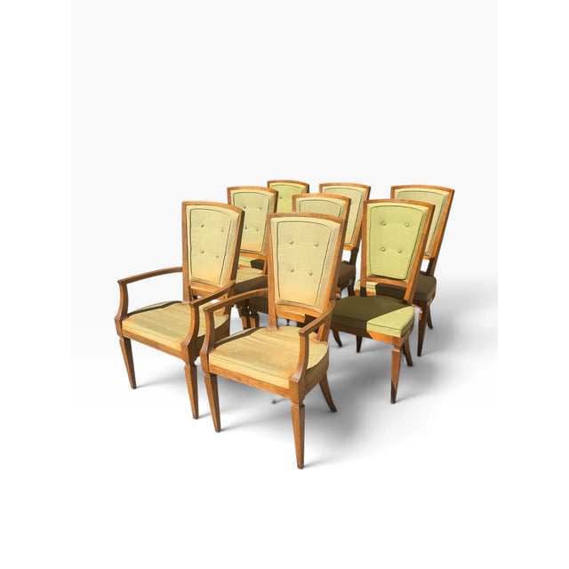 Transitional Vintage 1960s Baker Furniture Milling Road Dining Chairs — Set of 8 For Sale - Image 3 of 13