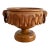 Vintage Carved Burl Wood Bowl With Ring Handles For Sale