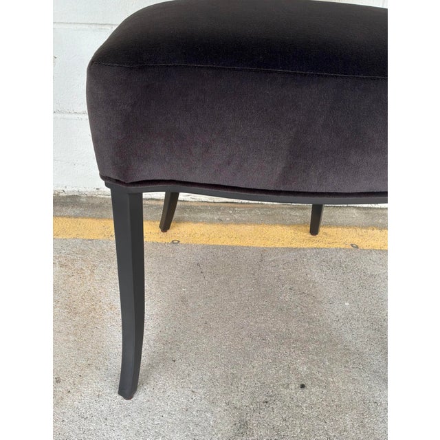 2020s Caracole Modern Dark Gray Faux Seal Skin Reserved Seating Dining Chair/Desk Chair For Sale - Image 5 of 7