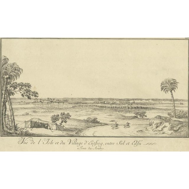 Norden, Island and Village of Cufeeq Between Sol and Cafi, Egypt, Engraving, 1755 For Sale - Image 3 of 10